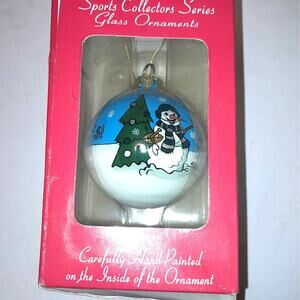 Christmas Ornament NFL Eagles Glass Hand Painted Philadelphia Holiday New